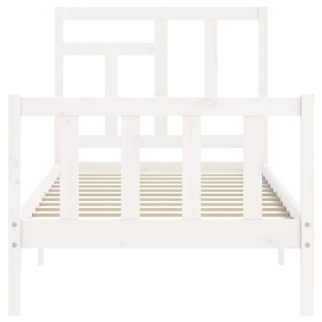 Estructura de cama sin colchón madera de pino blanca 90x200 cm vidaXL