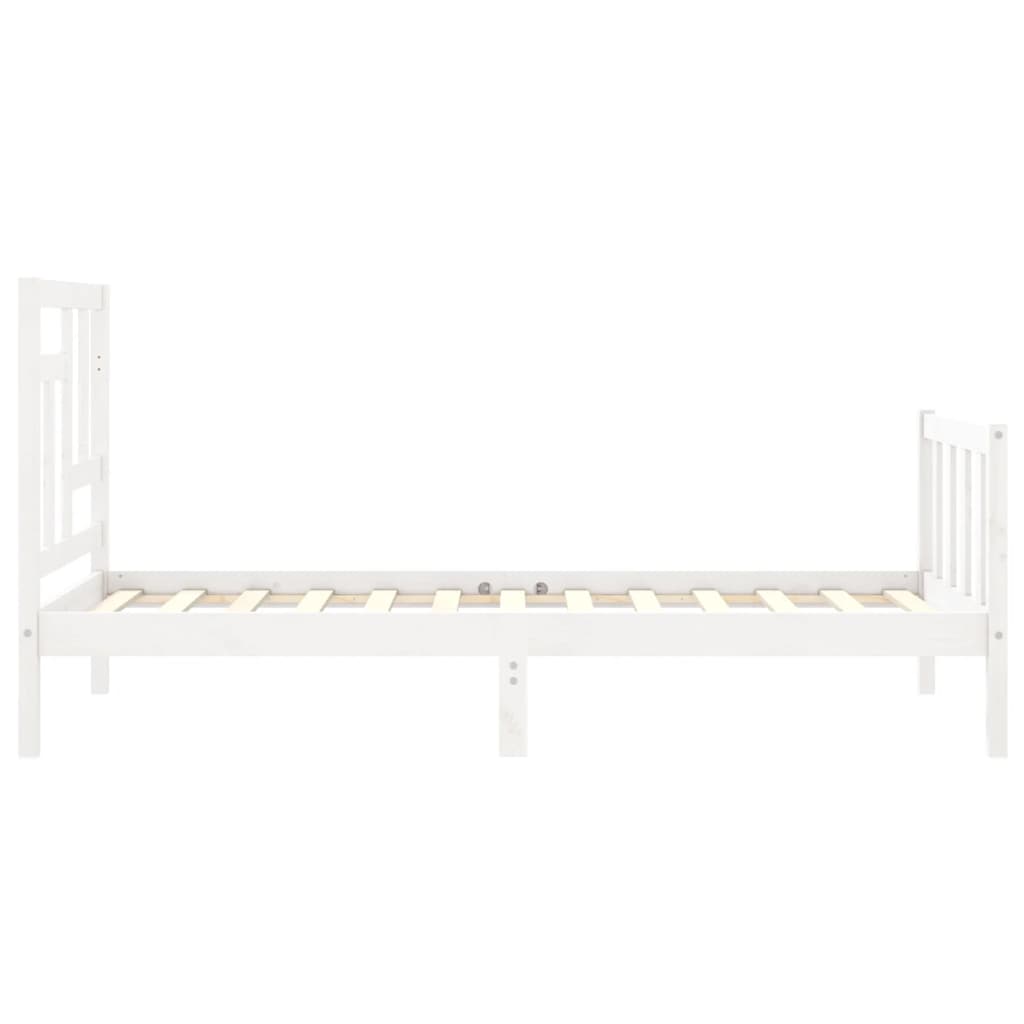 Estructura de cama sin colchón madera de pino blanca 90x200 cm vidaXL