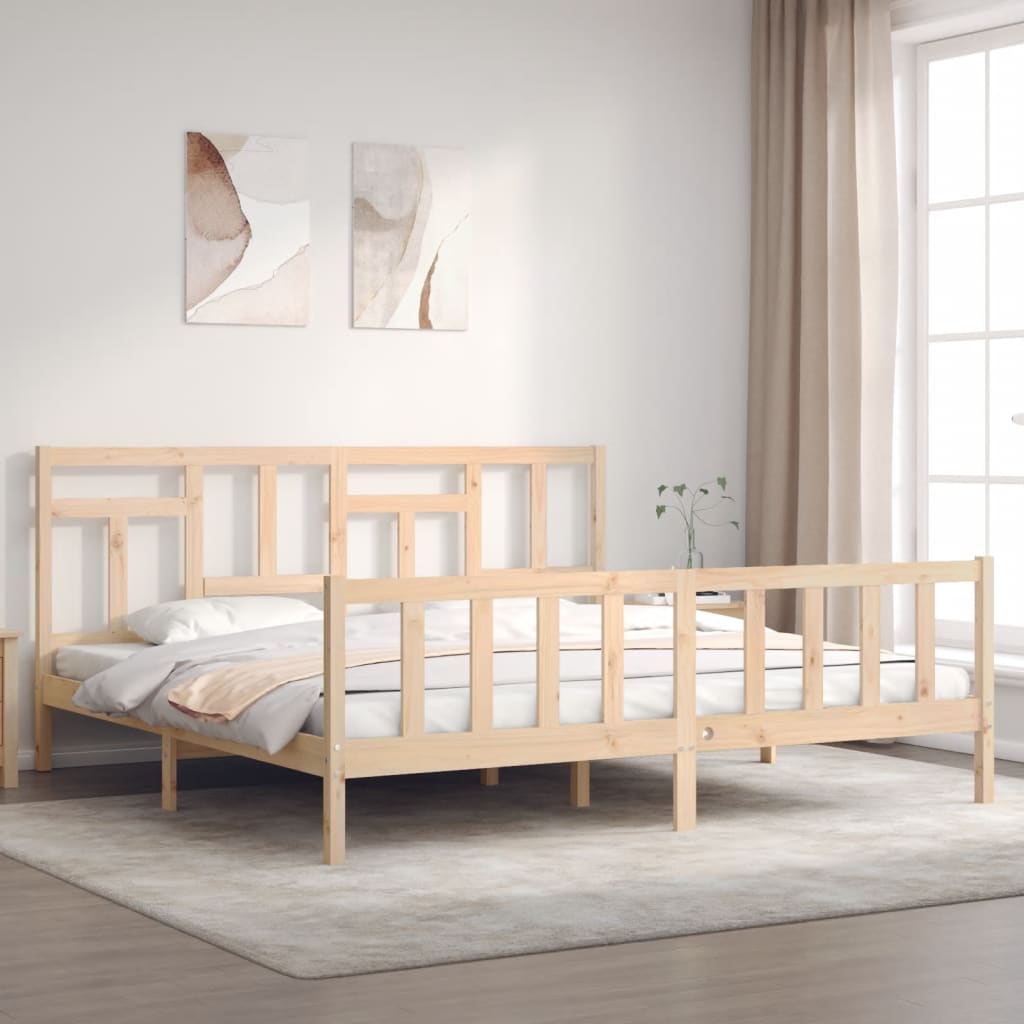 Vetonek Estructura de cama sin colchón madera maciza de pino 200x200 cm