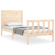 Vetonek Estructura de cama sin colchón madera maciza de pino 90x200 cm