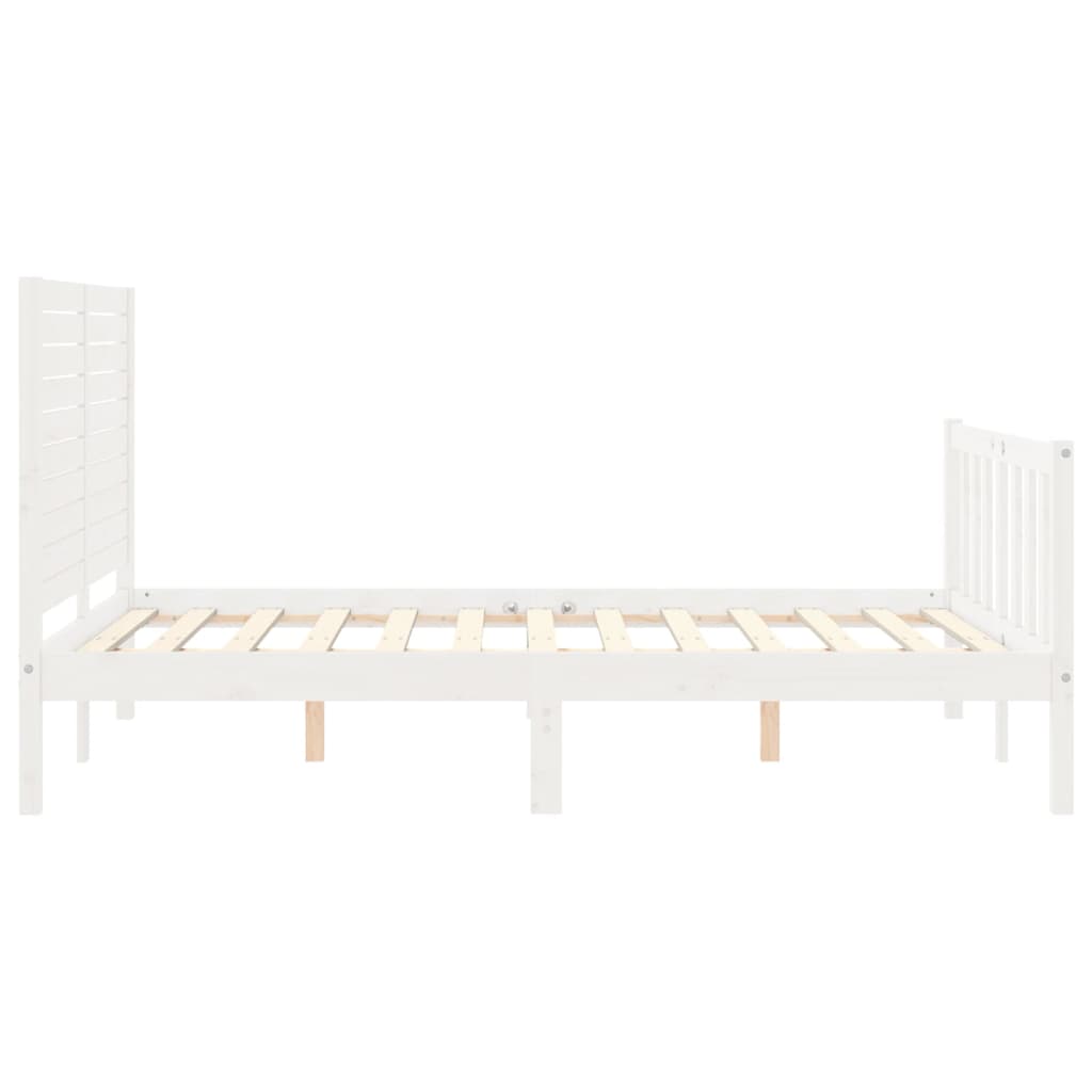 Estructura de cama sin colchón madera de pino blanca 120x200 cm vidaXL