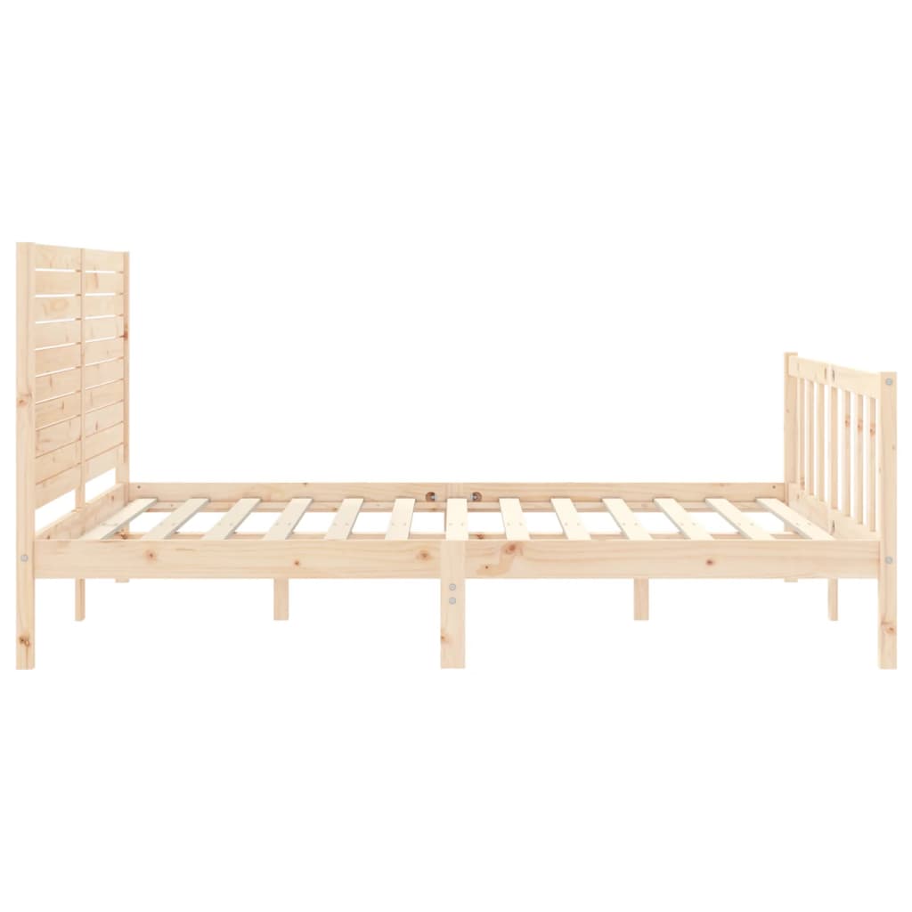 Estructura de cama sin colchón madera maciza de pino 160x200 cm vidaXL