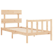 Estructura de cama sin colchón madera maciza de pino 90x200 cm v4267 - Vetonek