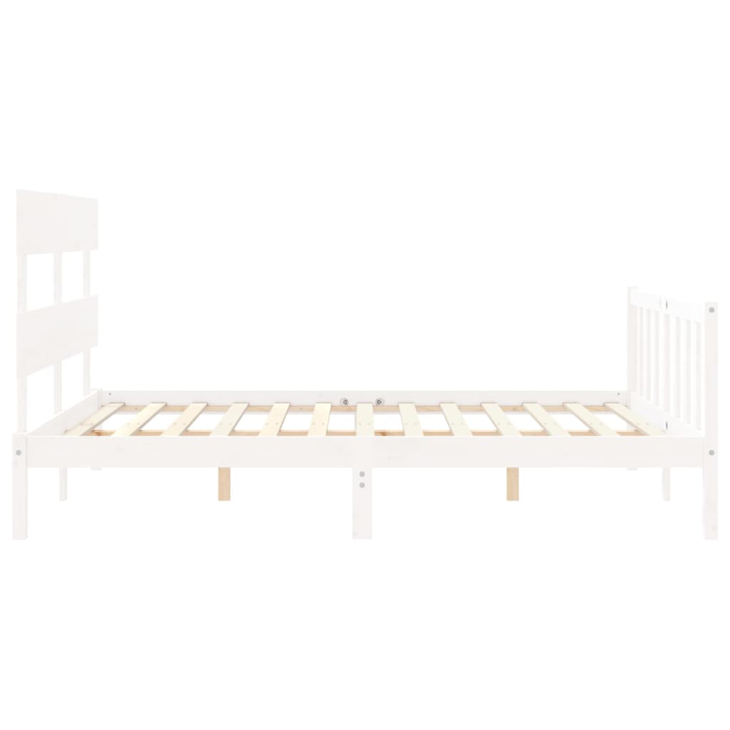 Estructura de cama sin colchón madera maciza de pino 160x200 cm vidaXL