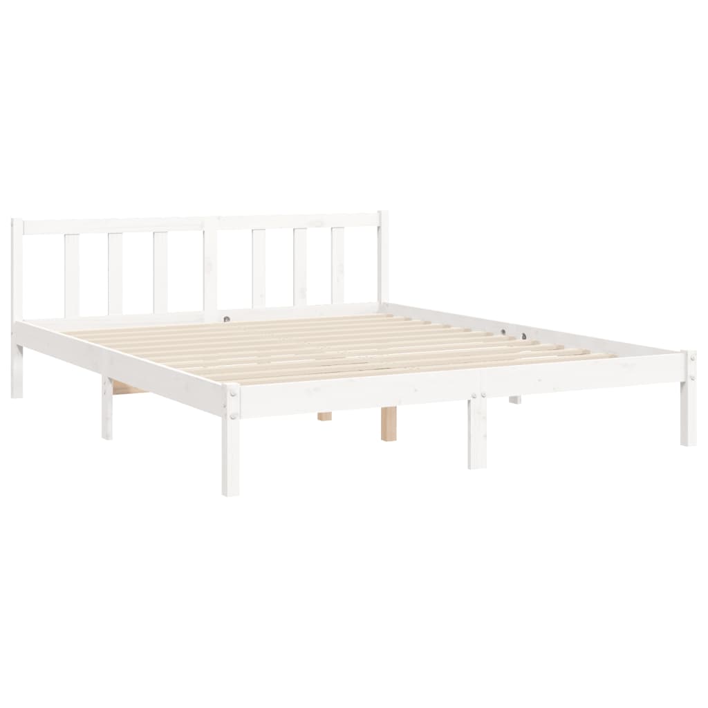 Estructura de cama sin colchón madera maciza de pino 160x200 cm vidaXL