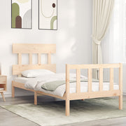 Estructura de cama sin colchón madera maciza de pino 90x200 cm v4915 Vetonek
