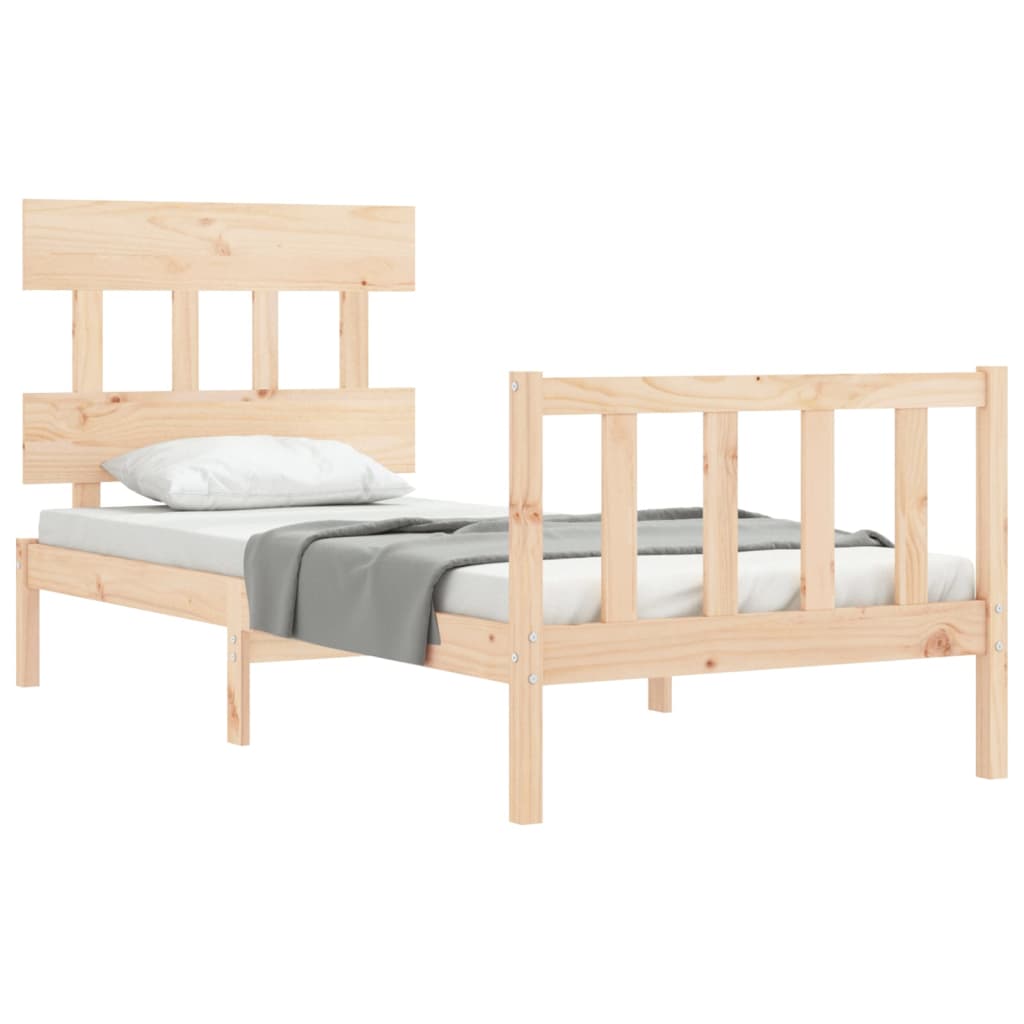 Estructura de cama sin colchón madera maciza de pino 100x200 cm vidaXL