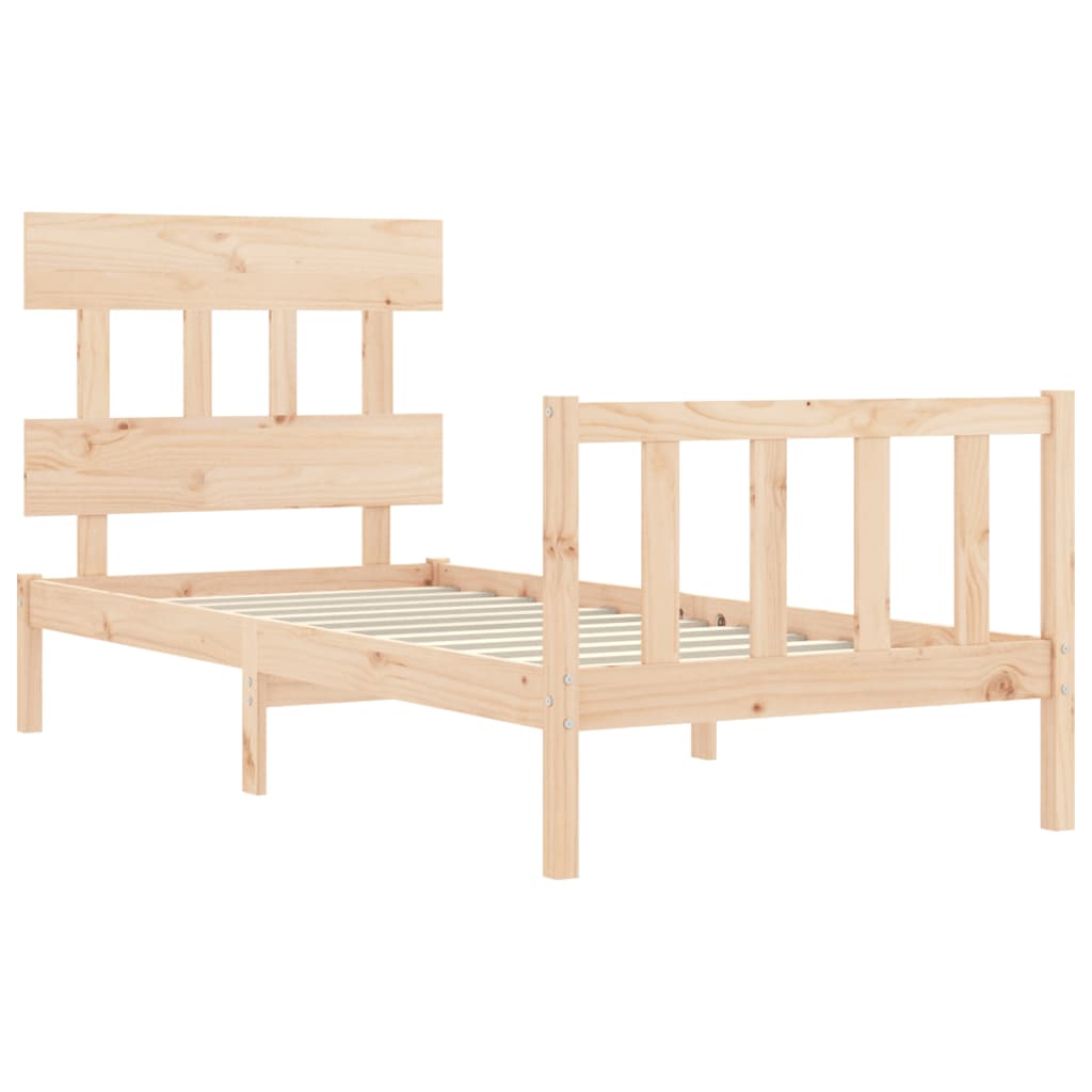 Estructura de cama sin colchón madera maciza de pino 100x200 cm vidaXL