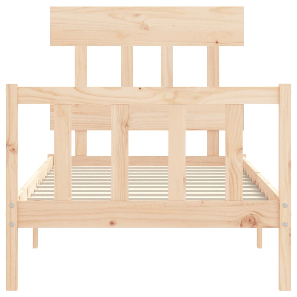 Estructura de cama sin colchón madera maciza de pino 100x200 cm vidaXL