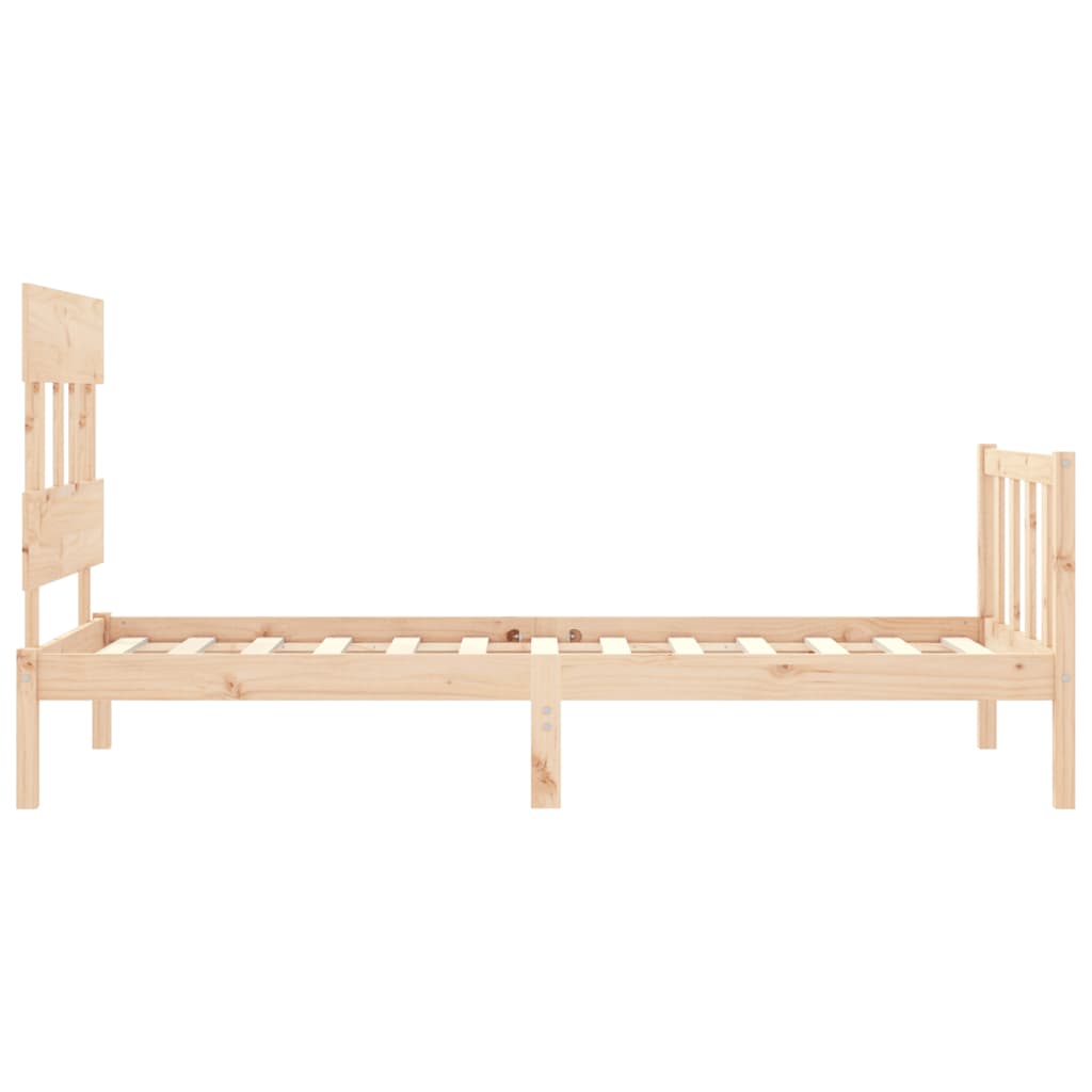 Estructura de cama sin colchón madera maciza de pino 100x200 cm vidaXL