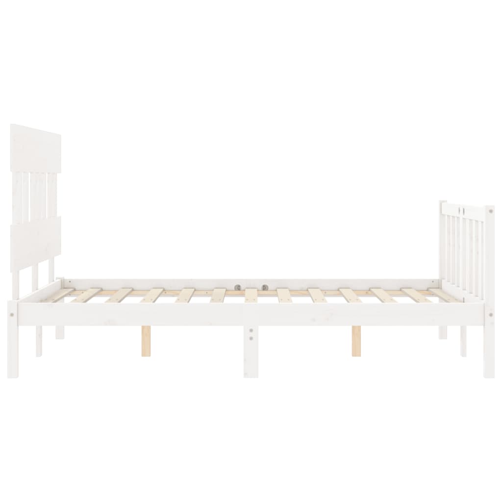 Estructura de cama sin colchón madera de pino blanca 120x200 cm vidaXL