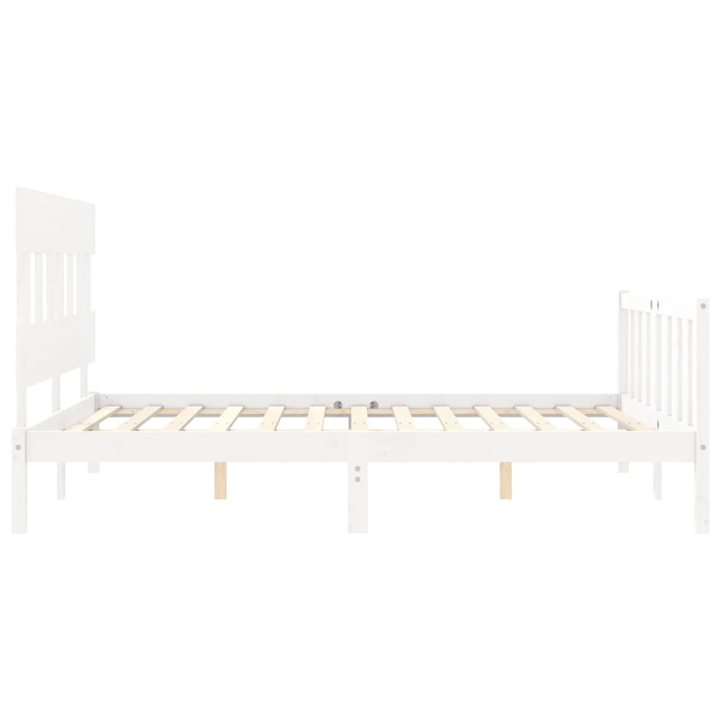 Estructura de cama sin colchón madera maciza de pino 160x200 cm vidaXL