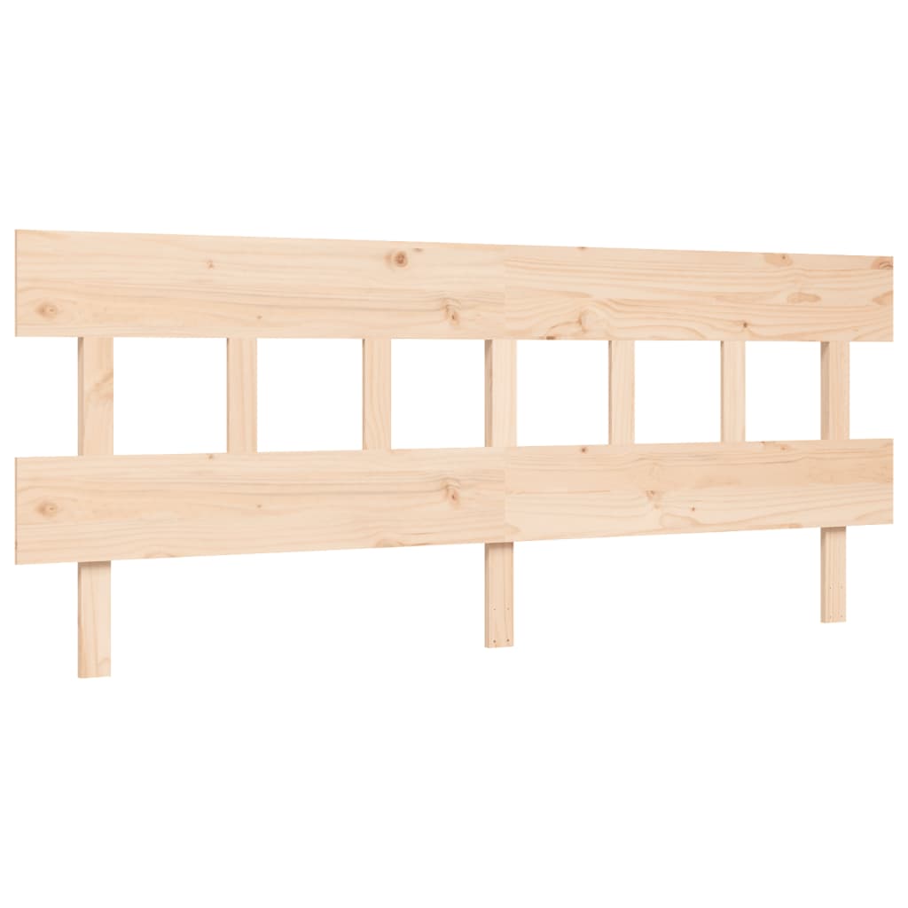 Estructura de cama de matrimonio con cabecero madera maciza vidaXL