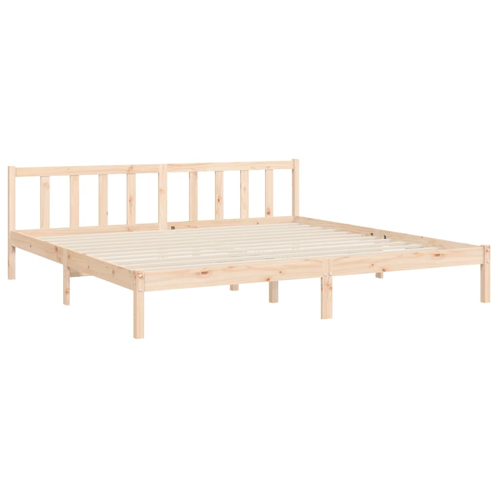 Estructura de cama de matrimonio con cabecero madera maciza vidaXL