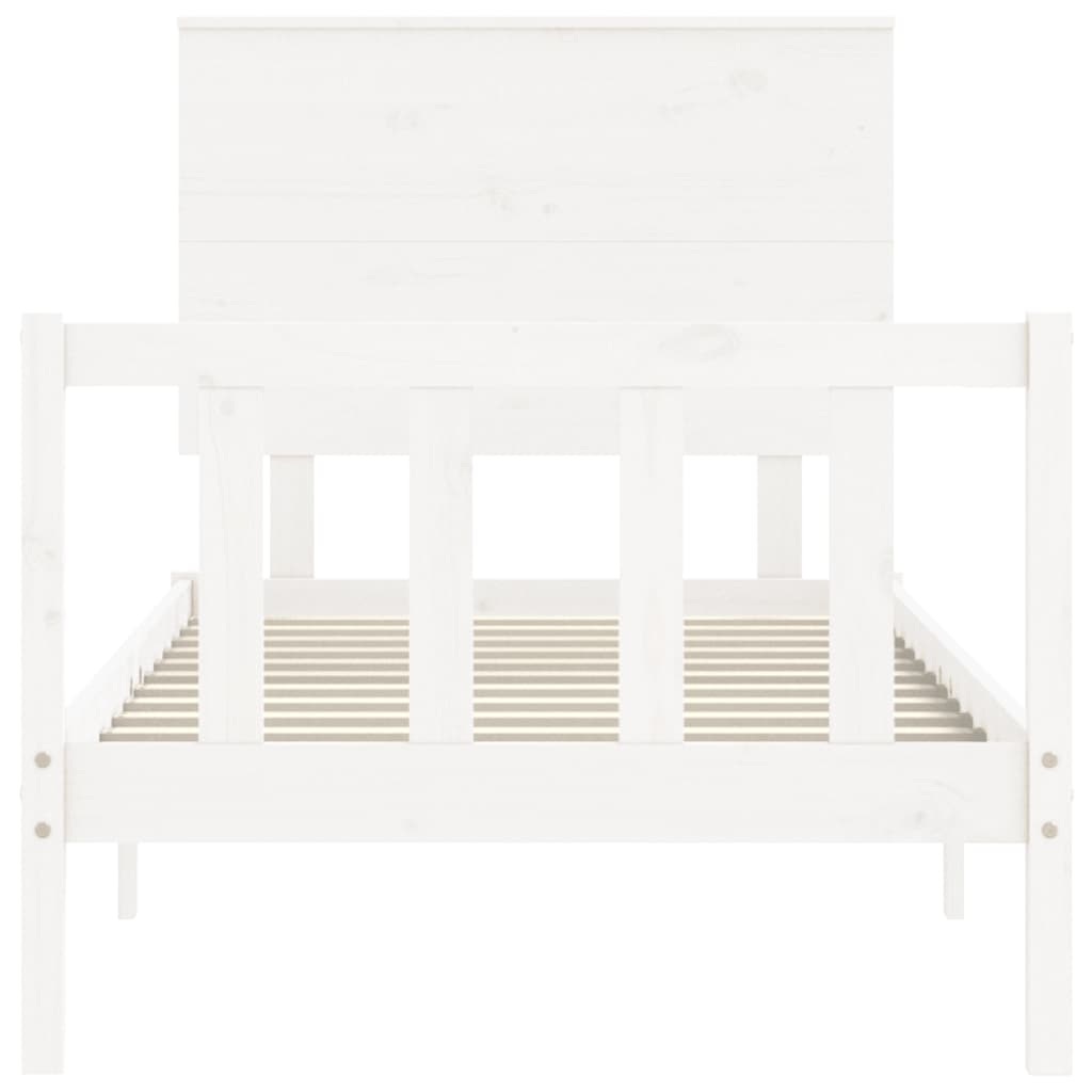 Estructura de cama sin colchón madera de pino blanca 90x200 cm vidaXL