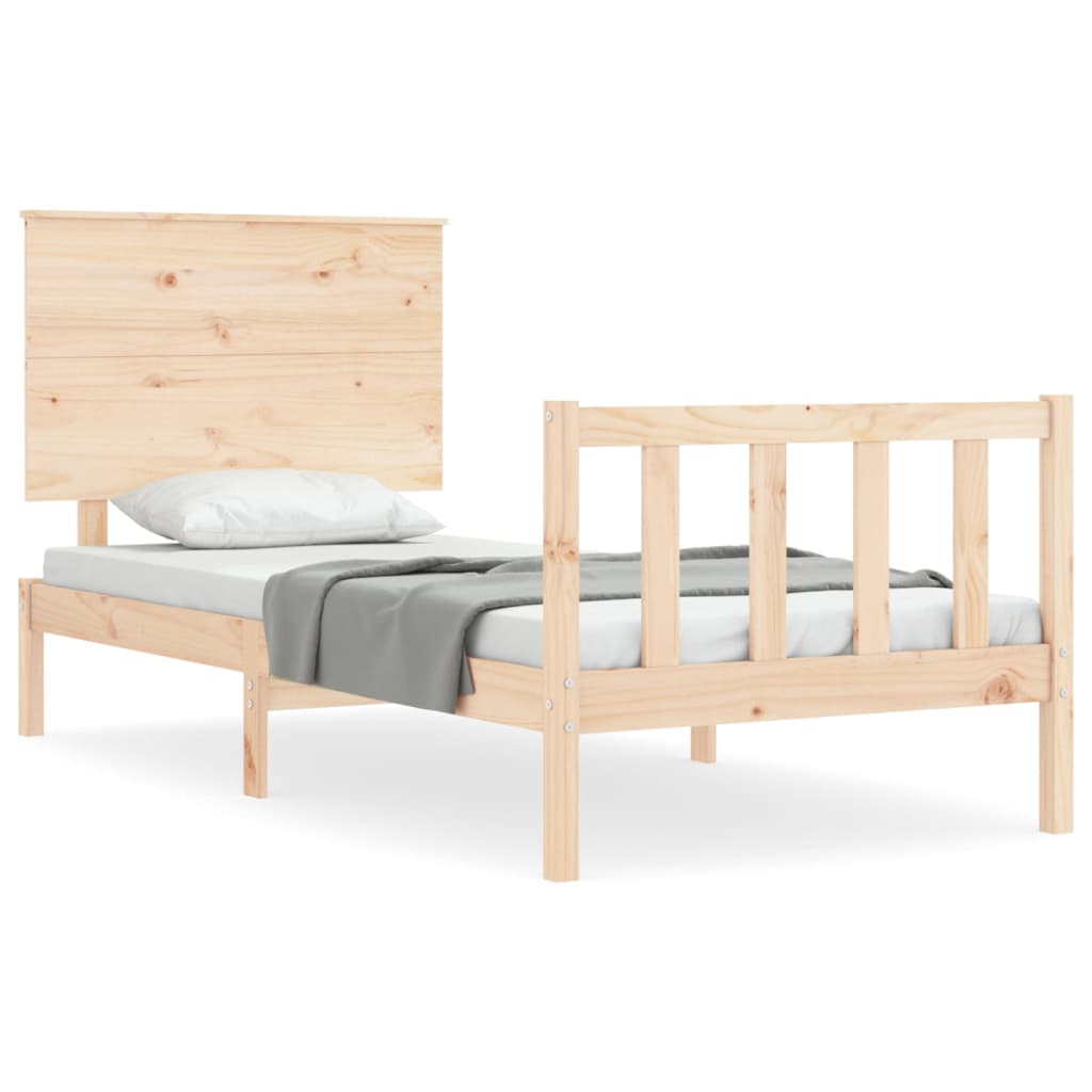 Estructura de cama sin colchón madera maciza de pino 100x200 cm - Vetonek