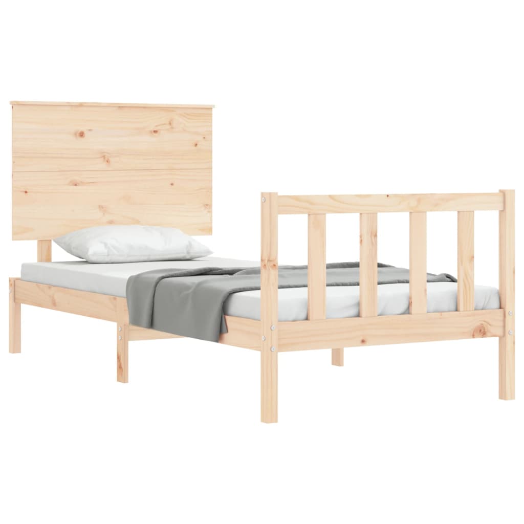 Estructura de cama sin colchón madera maciza de pino 100x200 cm - Vetonek