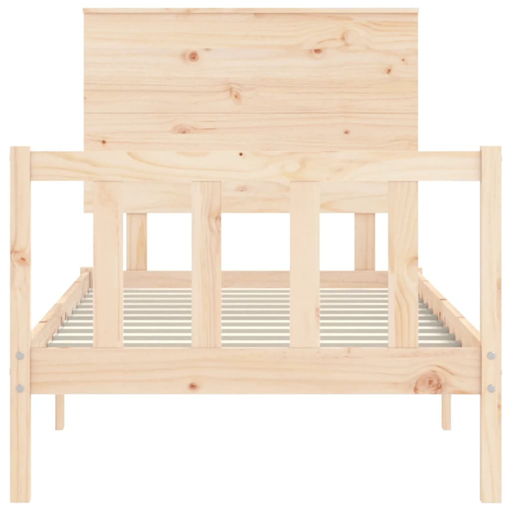 Estructura de cama sin colchón madera maciza de pino 100x200 cm vidaXL