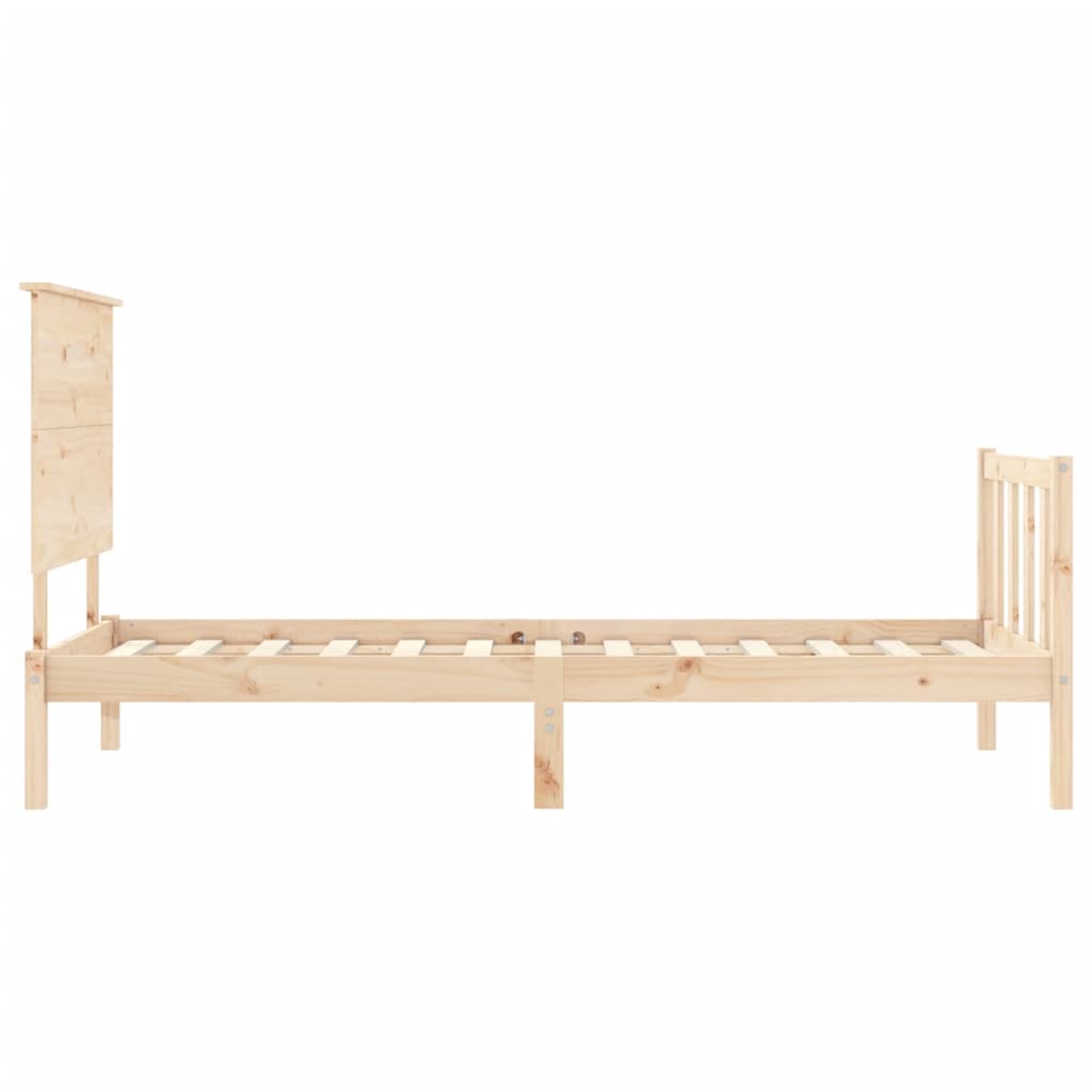 Estructura de cama sin colchón madera maciza de pino 100x200 cm vidaXL