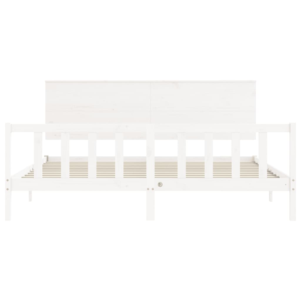 Estructura de cama sin colchón madera maciza blanca 200x200 cm vidaXL