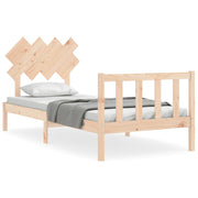 Vetonek Estructura de cama sin colchón madera maciza de pino 90x200 cm