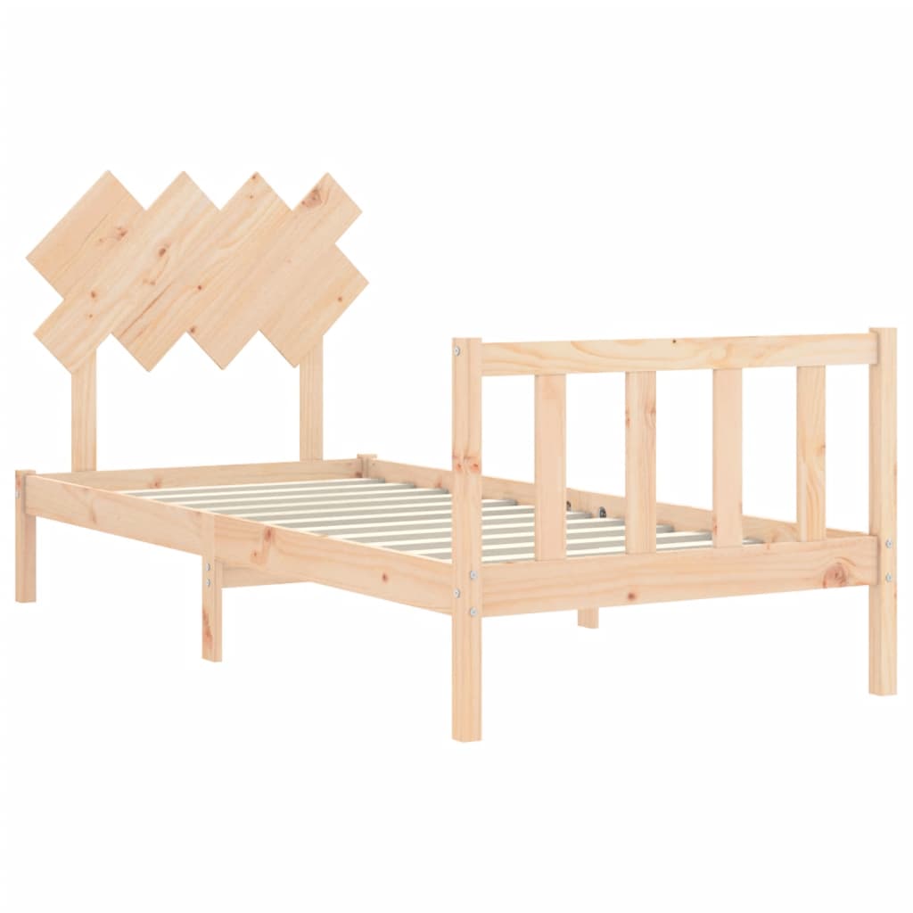 Estructura de cama sin colchón madera maciza de pino 90x200 cm - Vetonek