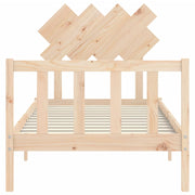 Estructura de cama sin colchón madera maciza de pino 90x200 cm - Vetonek