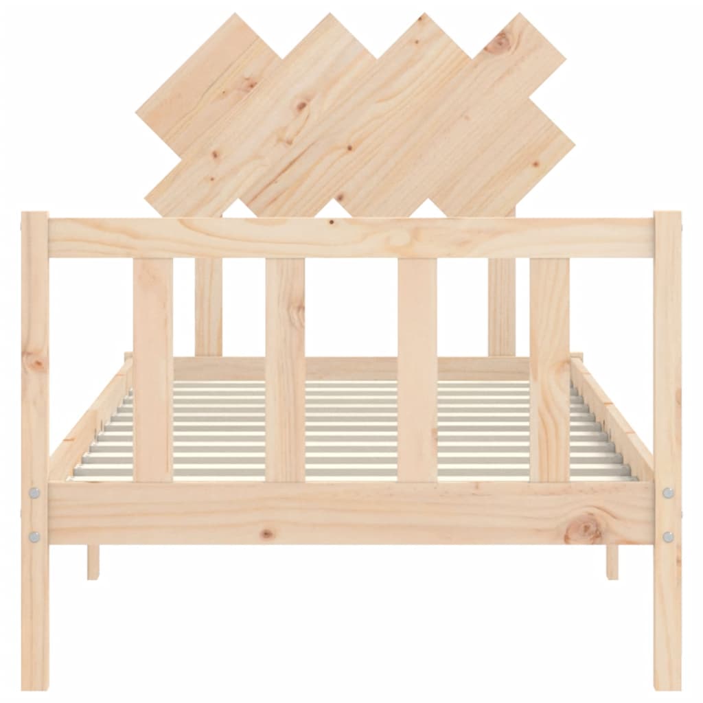 Estructura de cama sin colchón madera maciza de pino 90x200 cm - Vetonek