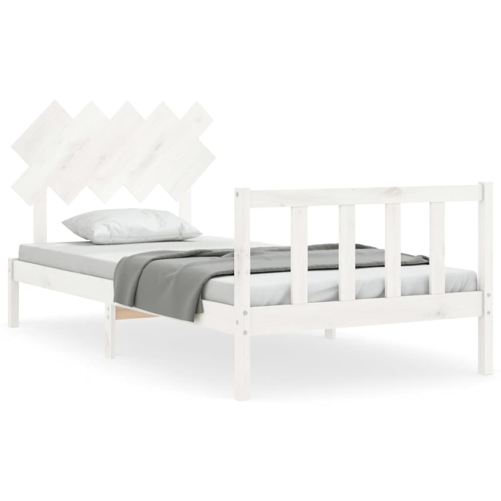 Estructura cama sin colchón madera maciza pino blanca 100x200cm vidaXL