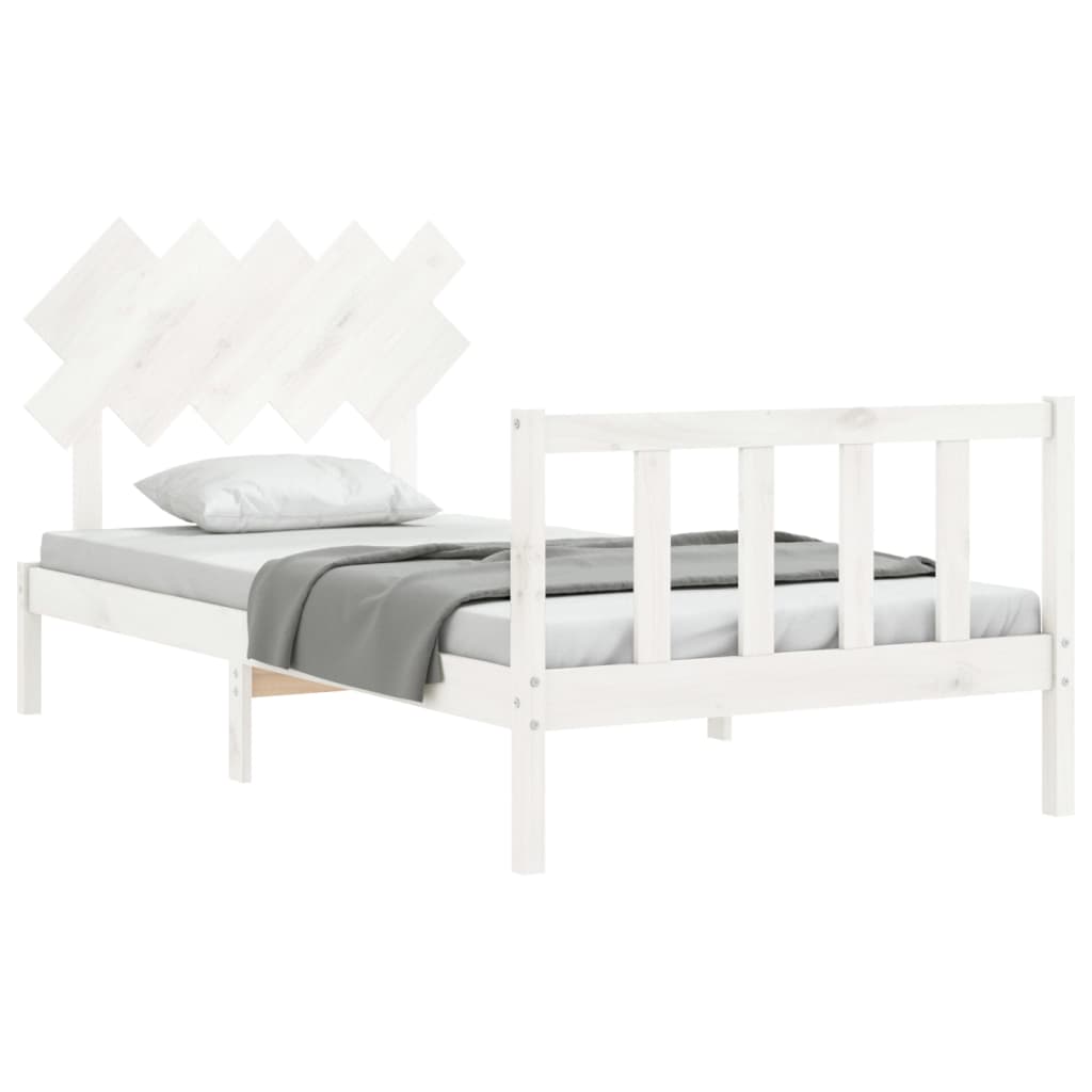 Estructura cama sin colchón madera maciza pino blanca 100x200cm vidaXL