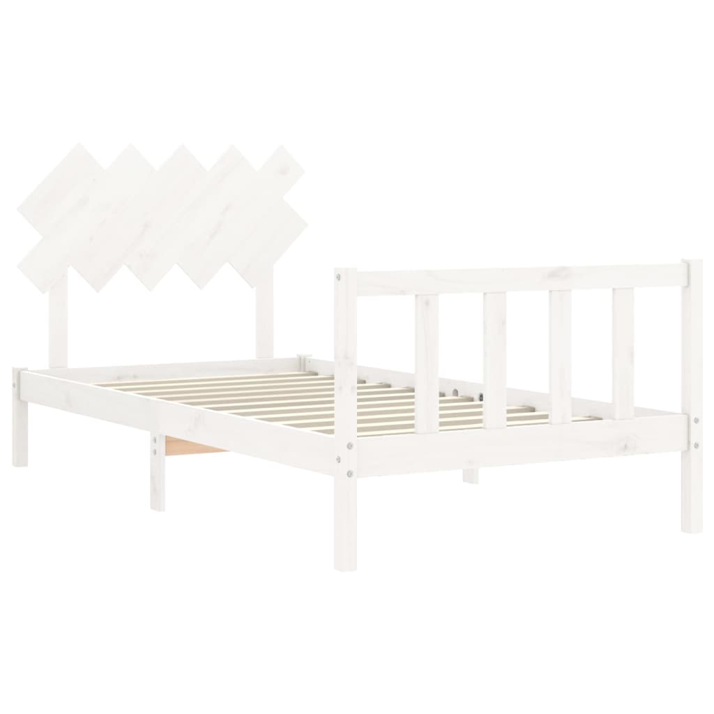 Estructura cama sin colchón madera maciza pino blanca 100x200cm vidaXL