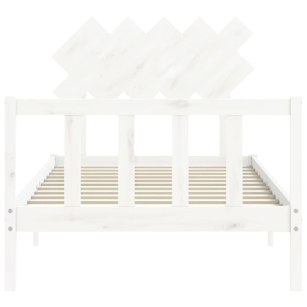 Estructura cama sin colchón madera maciza pino blanca 100x200cm vidaXL