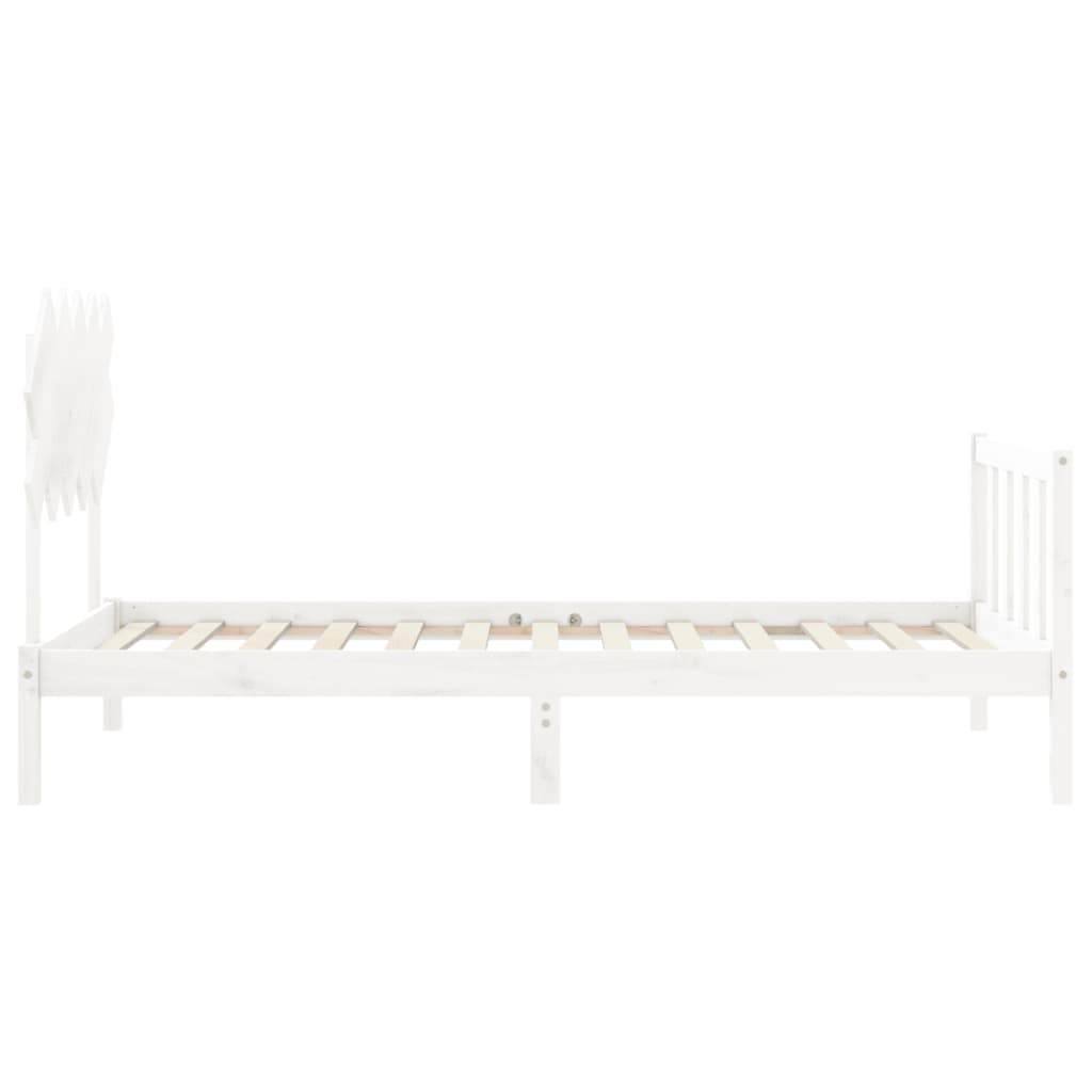 Estructura cama sin colchón madera maciza pino blanca 100x200cm vidaXL