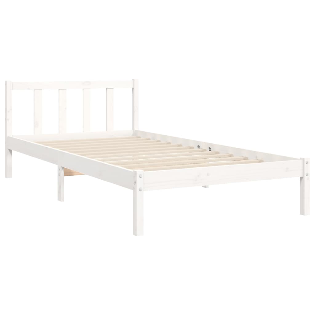 Estructura cama sin colchón madera maciza pino blanca 100x200cm vidaXL