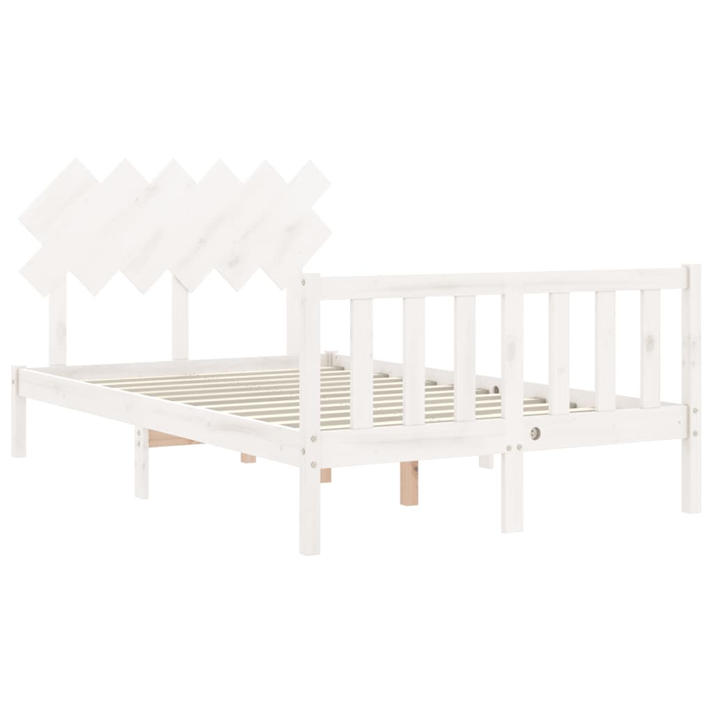 Estructura de cama sin colchón madera de pino blanca 120x200 cm vidaXL