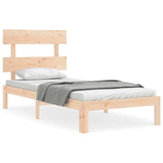 Vetonek Estructura de cama sin colchón madera maciza de pino 90x200 cm