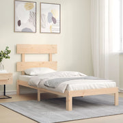 Estructura de cama sin colchón madera maciza de pino 90x200 cm - Vetonek