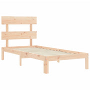 Estructura de cama sin colchón madera maciza de pino 90x200 cm - Vetonek