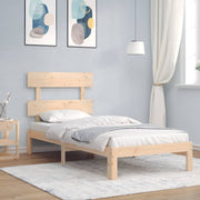 Estructura de cama sin colchón madera maciza de pino 90x200 cm v6865 Vetonek