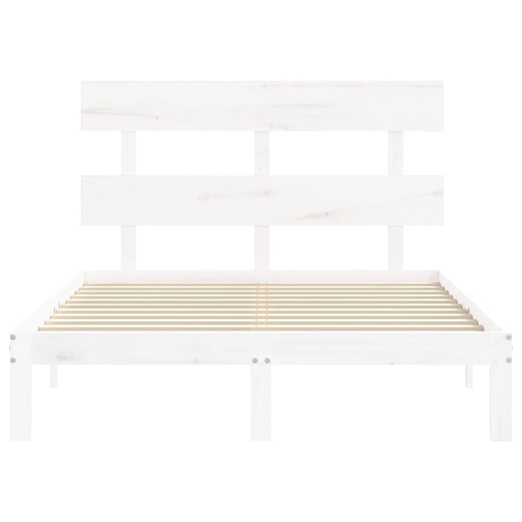 Estructura de cama sin colchón madera de pino blanca 120x200 cm vidaXL