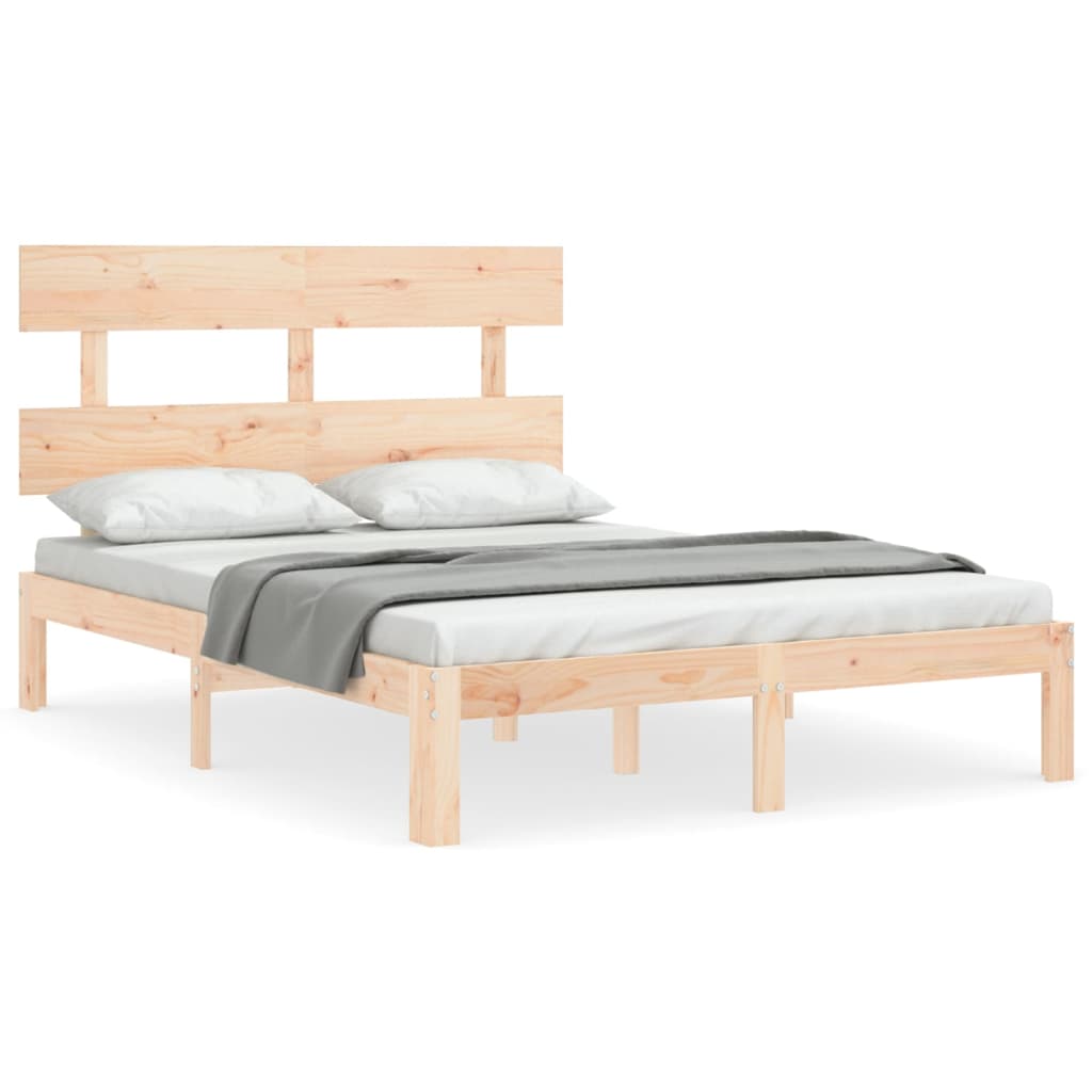 Estructura de cama sin colchón madera de pino blanca 140x200 cm vidaXL