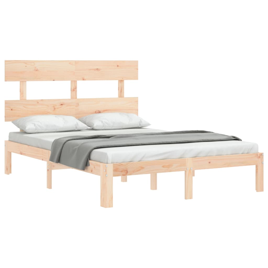 Estructura de cama sin colchón madera de pino blanca 140x200 cm vidaXL