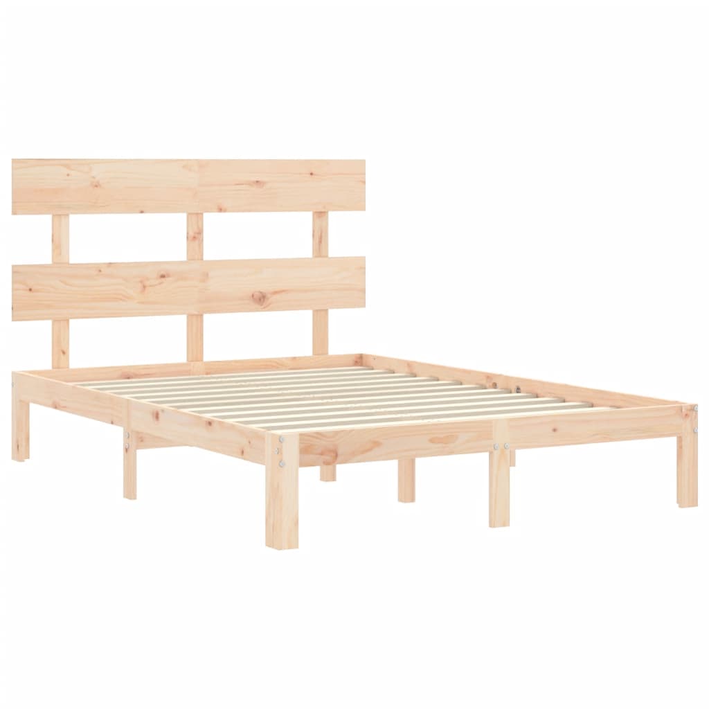 Estructura de cama sin colchón madera de pino blanca 140x200 cm vidaXL