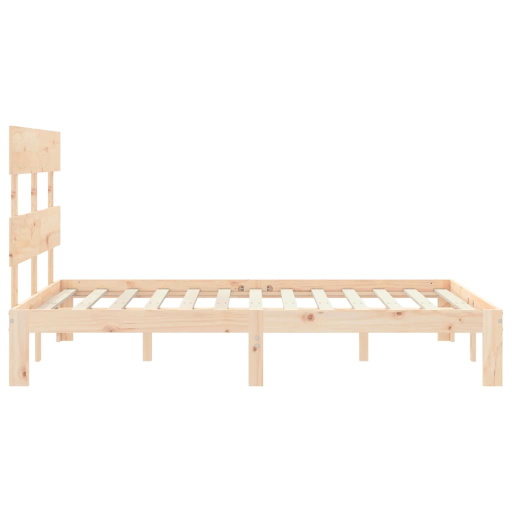 Estructura de cama sin colchón madera de pino blanca 140x200 cm vidaXL