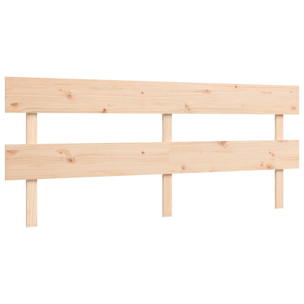 Estructura de cama de matrimonio con cabecero madera maciza vidaXL