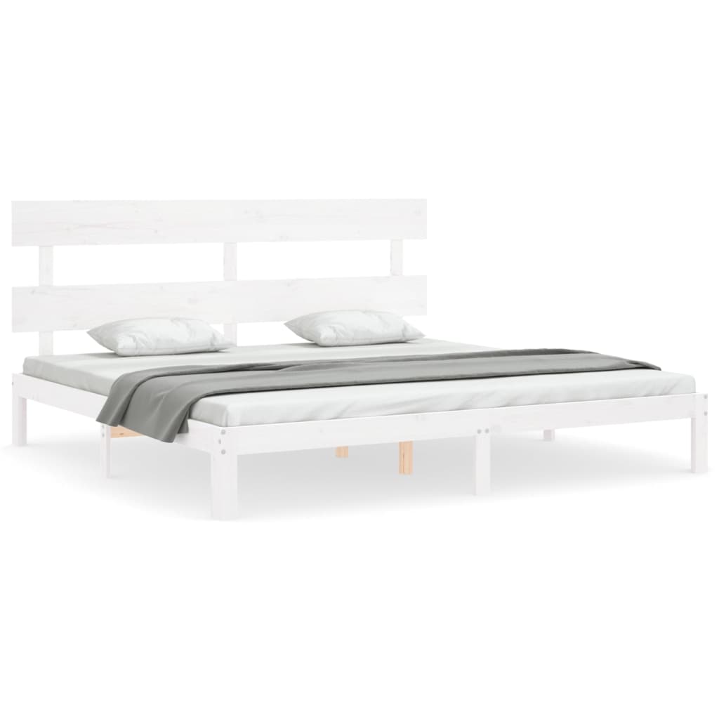 Estructura de cama sin colchón madera maciza blanca 200x200 cm vidaXL