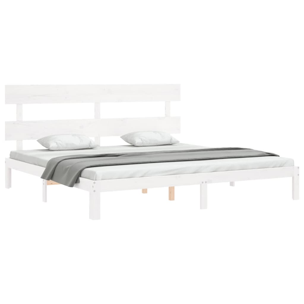 Estructura de cama sin colchón madera maciza blanca 200x200 cm vidaXL