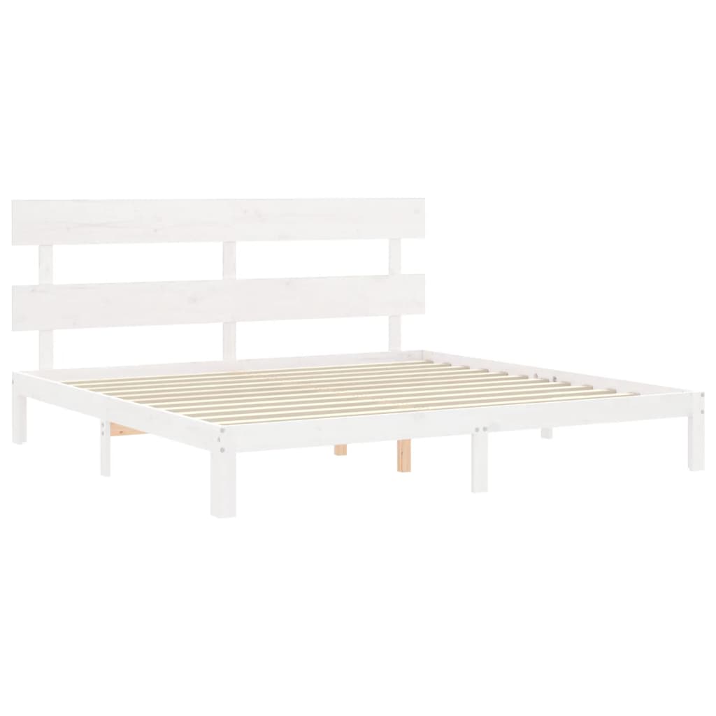 Estructura de cama sin colchón madera maciza blanca 200x200 cm vidaXL