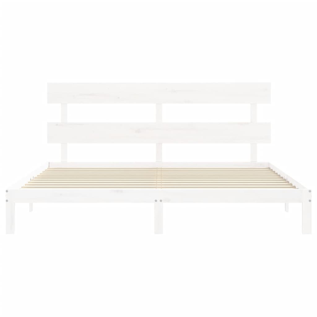 Estructura de cama sin colchón madera maciza blanca 200x200 cm vidaXL