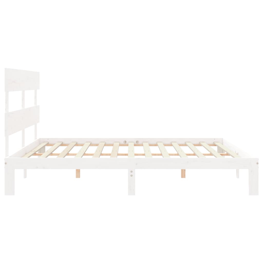 Estructura de cama sin colchón madera maciza blanca 200x200 cm vidaXL